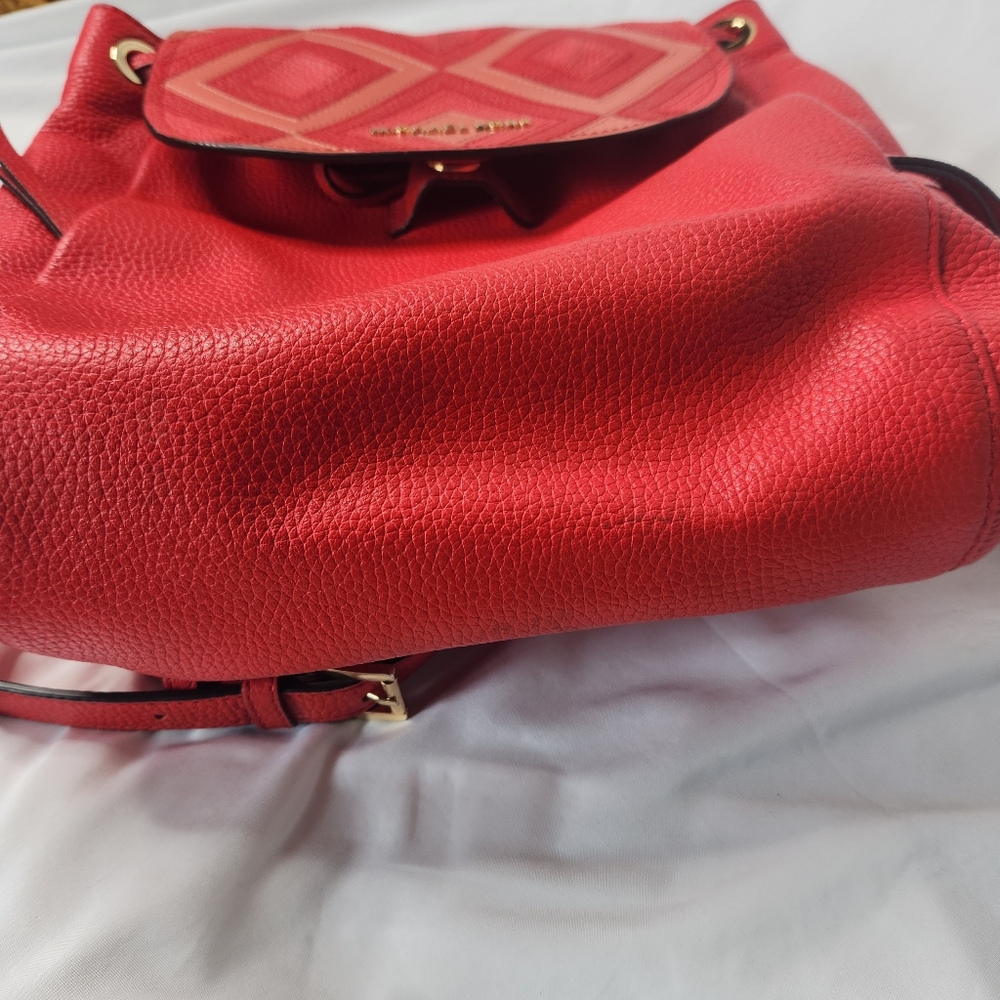 Michael Kors Red Riley Backpack - Picture 13 of 16